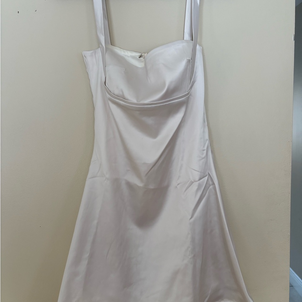 White Fox Boutique Satin Dress in Champagne